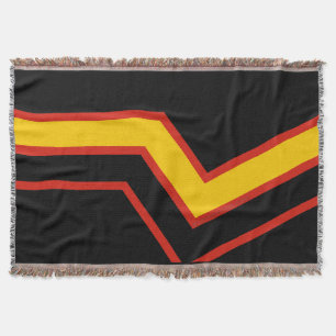 SlipperyJoe's rubber pride flag arrows chevrons st Throw Blanket