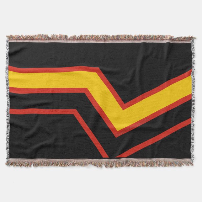 SlipperyJoe's rubber pride flag arrows chevrons st Throw Blanket (Front)