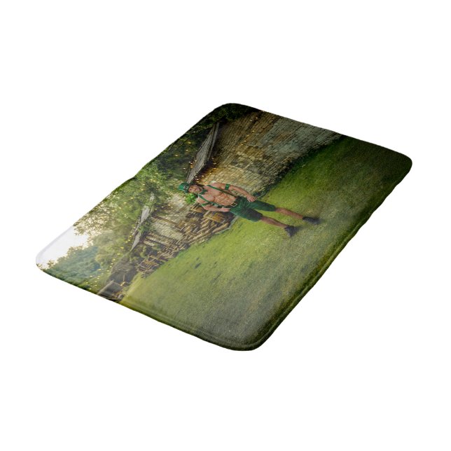 SlipperyJoe's Saint Patrick's Day festive leprecha Bath Mat (Angled)