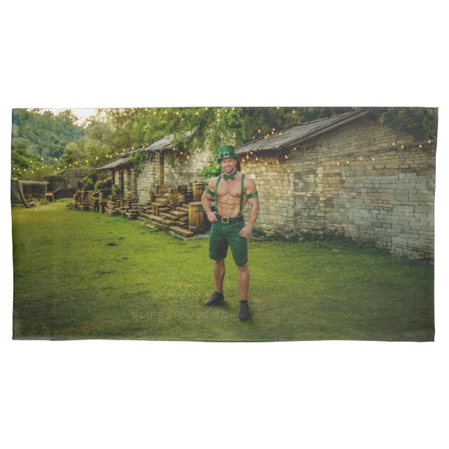 SlipperyJoe's Saint Patrick's Day festive leprecha Pillowcase (Front)