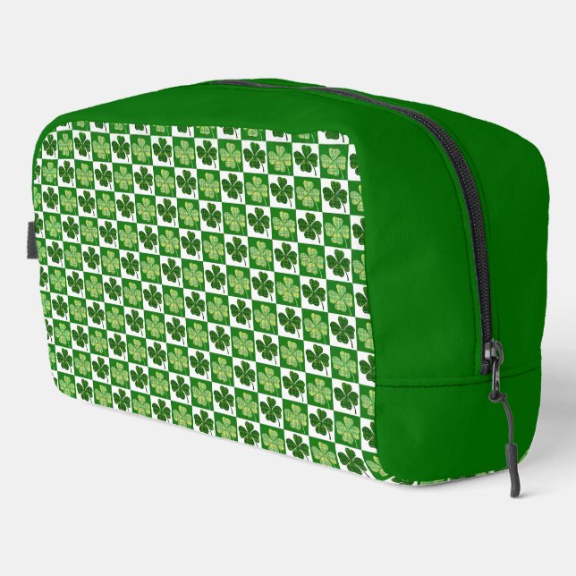 SlipperyJoe's Saint Patrick's Day four leaf clover Dopp Kit (Right Corner)