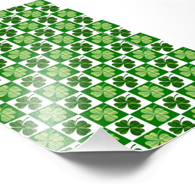 SlipperyJoe's Saint Patrick's Day four leaf clover Photo Print (Corner)