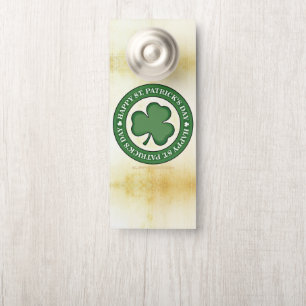 SlipperyJoe's Saint Patrick's Day glossy three lea Door Hanger