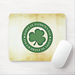 SlipperyJoe's Saint Patrick's Day glossy three lea Mouse Pad