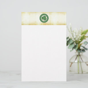 SlipperyJoe's Saint Patrick's Day glossy three lea Stationery