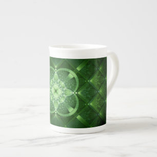 SlipperyJoe's Saint Patrick's Day glowing four lea Bone China Mug