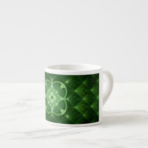SlipperyJoe's Saint Patrick's Day glowing four lea Espresso Cup