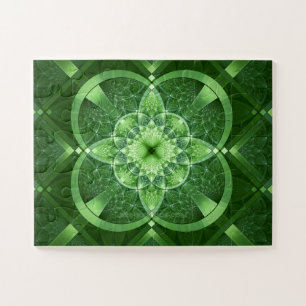 SlipperyJoe's Saint Patrick's Day glowing four lea Jigsaw Puzzle
