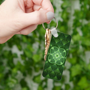 SlipperyJoe's Saint Patrick's Day glowing four lea Key Ring