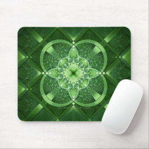 SlipperyJoe's Saint Patrick's Day glowing four lea Mouse Pad