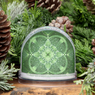 SlipperyJoe's Saint Patrick's Day glowing four lea Snowglobe