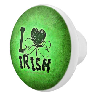 SlipperyJoe's Saint Patrick's Day holiday Irish pr Ceramic Knob