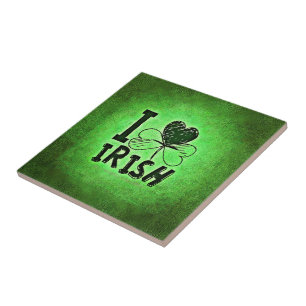 SlipperyJoe's Saint Patrick's Day holiday Irish pr Ceramic Tile