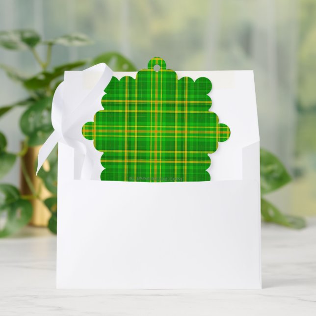 SlipperyJoe's Saint Patrick's Day Irish-inspired r Tree Decoration Card (Envelope)