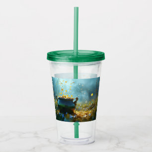 SlipperyJoe's Saint Patrick's Day large ornate pot Acrylic Tumbler
