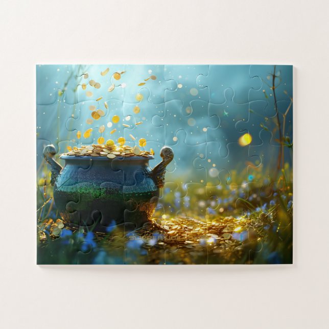 SlipperyJoe's Saint Patricks Day large ornate pot  Jigsaw Puzzle (Horizontal)