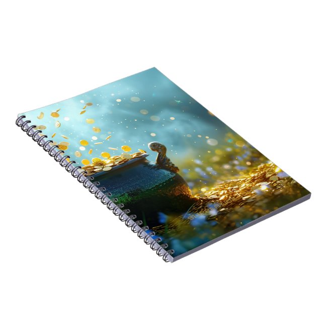 SlipperyJoe's Saint Patrick's Day large ornate pot Notebook (Right Side)