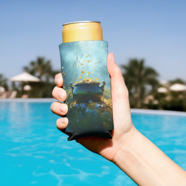 SlipperyJoe's Saint Patrick's Day large ornate pot Seltzer Can Cooler (In Situ Pool)