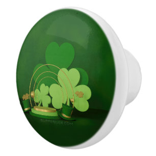 SlipperyJoe's Saint Patrick's Day theme leprechaun Ceramic Knob