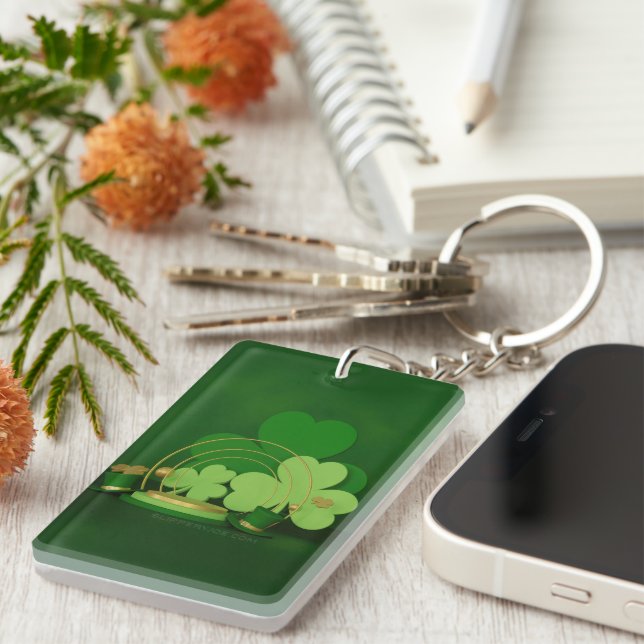 SlipperyJoe's Saint Patrick's Day theme leprechaun Key Ring (Front Right)
