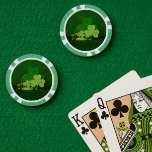 SlipperyJoe's Saint Patrick's Day theme leprechaun Poker Chips