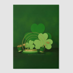 SlipperyJoe's Saint Patrick's Day theme leprechaun Vellum Invitations