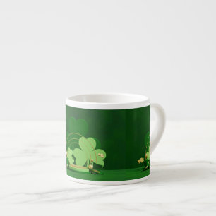 SlipperyJoe's Saint Patrick's Day three-leaf clove Espresso Cup