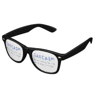 SlipperyJoe's Sarcasm funny slogan saying playful Retro Sunglasses
