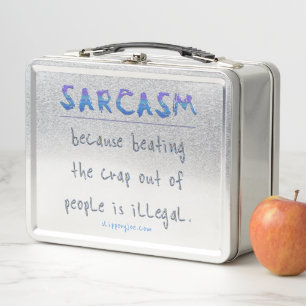 SlipperyJoe's sarcasm polished metal illusion high Lunch Box