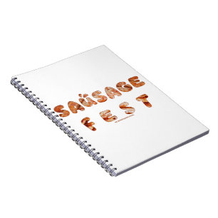 SlipperyJoe's sausage fest words long meat juicy t Notebook
