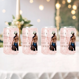 SlipperyJoe's Save a horse Ride A Cowboy hat muscu Can Glass