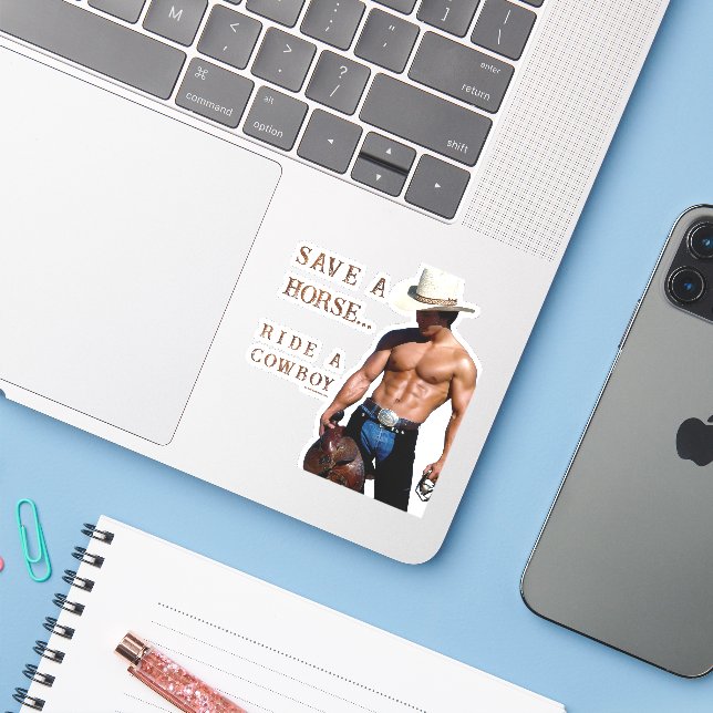 SlipperyJoe's save horse ride straw cowboy hat mus (Laptop w/ iPhone)