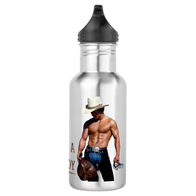 SlipperyJoe's save horse ride straw cowboy hat mus 532 Ml Water Bottle (Right)