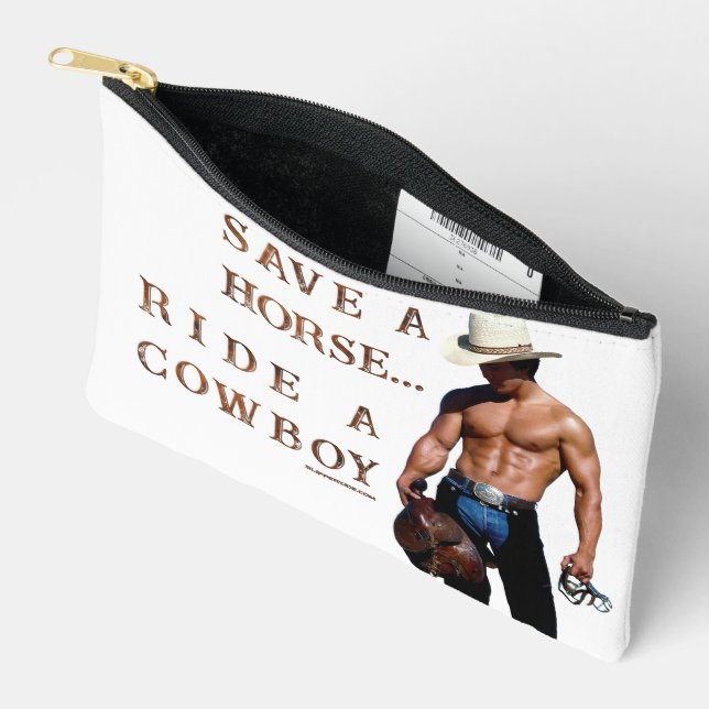 SlipperyJoe's save horse ride straw cowboy hat mus Accessory Pouch (Open)