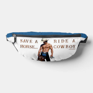 SlipperyJoe's save horse ride straw cowboy hat mus Bum Bags