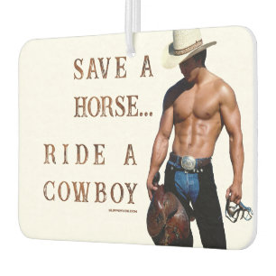 SlipperyJoe's save horse ride straw cowboy hat mus Car Air Freshener