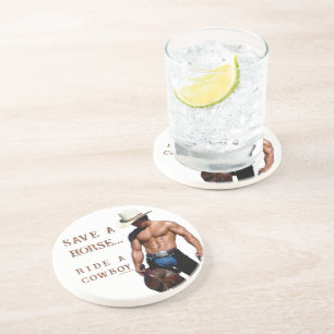 SlipperyJoe's save horse ride straw cowboy hat mus Coaster