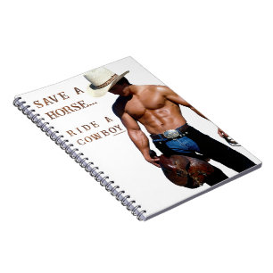 SlipperyJoe's save horse ride straw cowboy hat mus Notebook