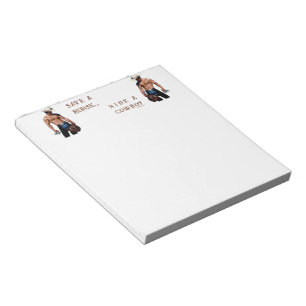 SlipperyJoe's save horse ride straw cowboy hat mus Notepad