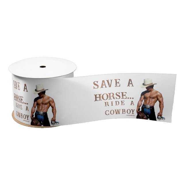 SlipperyJoe's save horse ride straw cowboy hat mus Satin Ribbon (Spool)