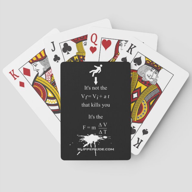 SlipperyJoe's Science math splatter stickman equat Playing Cards (Back)