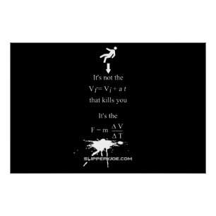 SlipperyJoe's Science math splatter stickman equat Poster