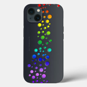 SlipperyJoe's scribbled love word rainbow gradient iPhone 13 Case
