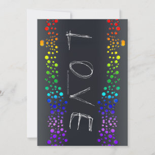 SlipperyJoe's scribbled love word rainbow gradient Holiday Card