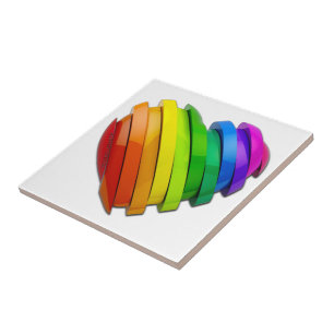 SlipperyJoe's sculptural three‑dimensional heart b Ceramic Tile
