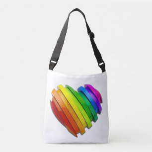 SlipperyJoe's sculptural three‑dimensional heart b Crossbody Bag