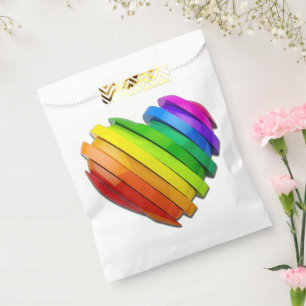 SlipperyJoe's sculptural three‑dimensional heart b Favour Bag