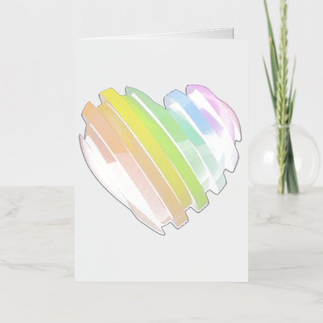 SlipperyJoe's sculptural three‑dimensional heart b Foil Greeting Card (Front)