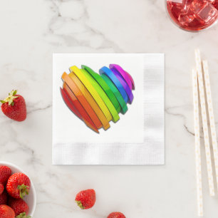 SlipperyJoe's sculptural three‑dimensional heart b Napkin