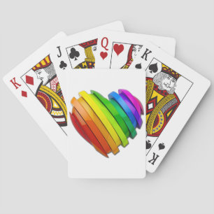 SlipperyJoe's sculptural three‑dimensional heart b Playing Cards